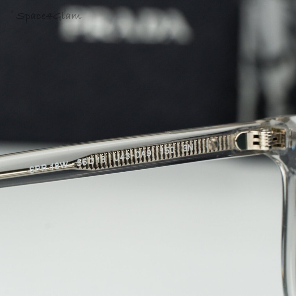 BRAND NEW Prada Women Sunglasses Grey Crystal Blue Rectangle PR18WS U430A9 - Picture 6 of 11